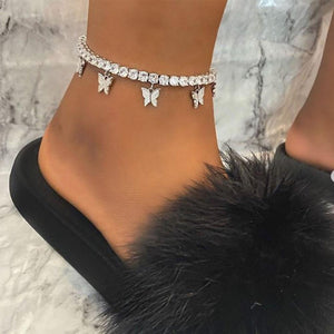 Icy Butterfly Anklet - I Spy Jewelry