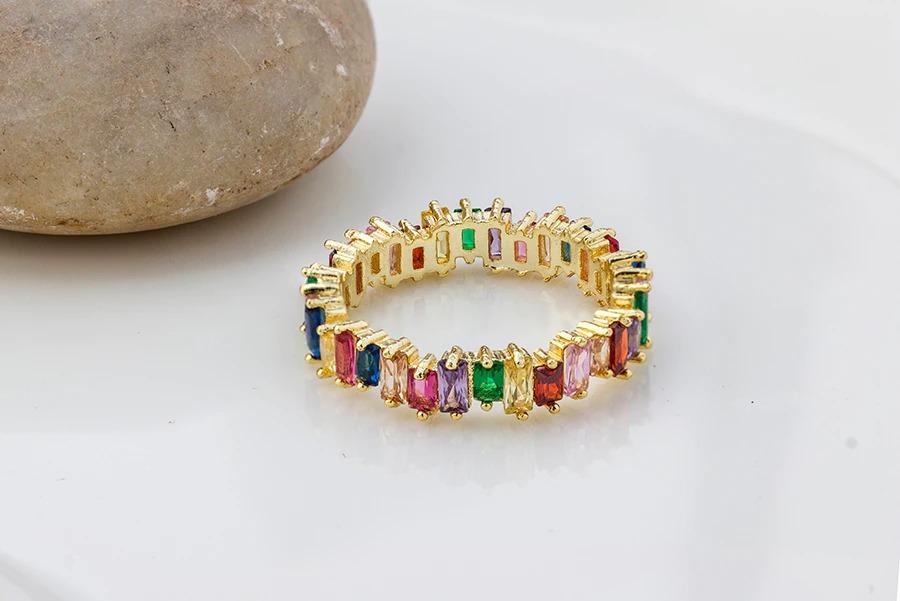 The Rainbow Irregular Emerald Band Ring - I Spy Jewelry